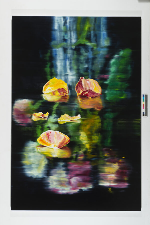 Cornelius Völker, Blüten, 2020, Öl auf Leinwand, 300 x 200 cm, Privatsammlung, © Cornelius Völker / VG Bild-Kunst, Bonn 2023, Foto: Christoph Münstermann, Düsseldorf