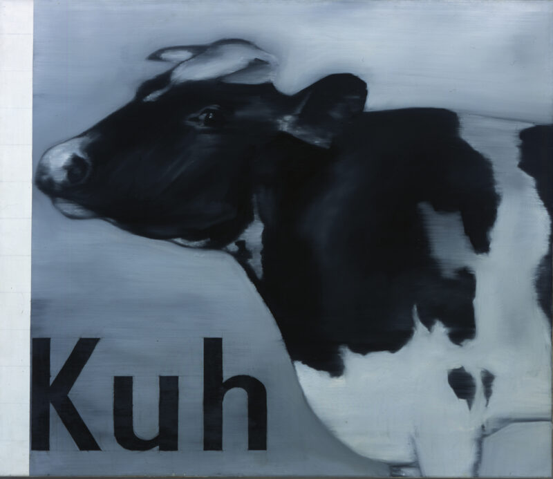 Gerhard Richter, Kuh, 1964, Öl auf Leinwand, 130 x 150 cm © Gerhard Richter 2024 (23042024), MKM Museum Küppersmühle für Moderne Kunst, Duisburg, Sammlung Ströher Foto Olaf Bergmann, Witten