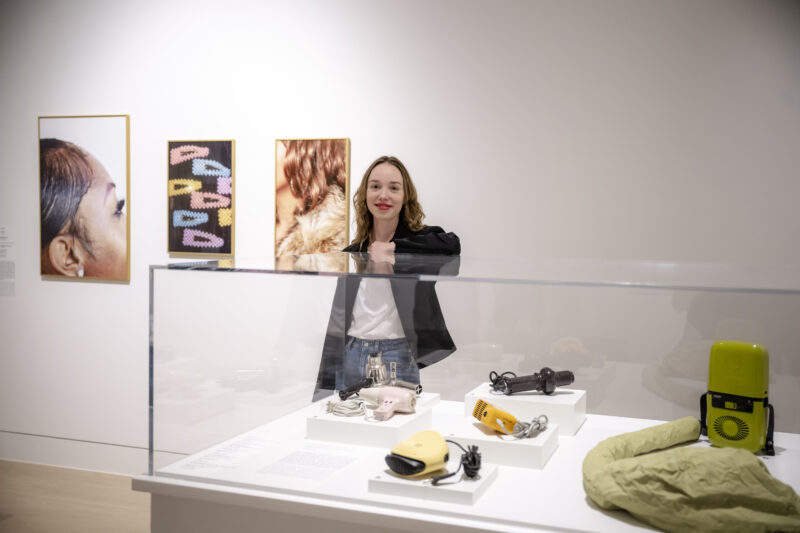 Ellen Haak inside her exhibition 