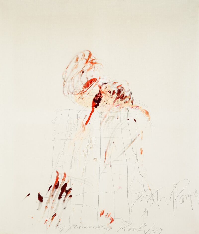 Cy Twombly, Death of Pompey, 1962, Öl und Grafit auf Leinwand, 145 x 125 cm, Kunstpalast, Düsseldorf, Stiftung Sammlung Kemp, mkp.0.mkp.2011.Kemp170, © Cy Twombly Foundation, Foto: Kunstpalast – LVR-ZMB – Stefan Arendt