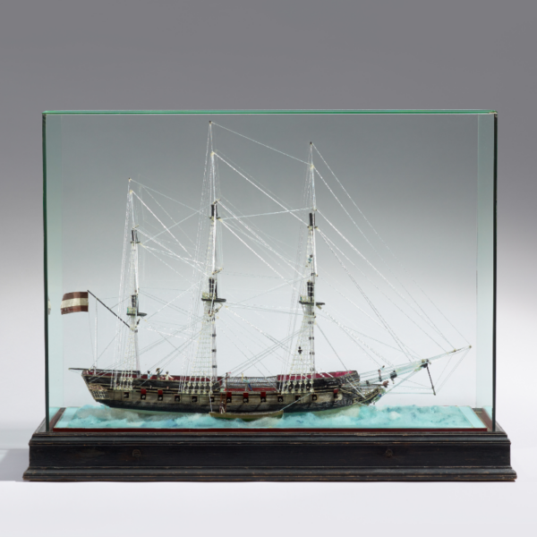 Artist: unknown, glass model of a frigate, Venice (presumably), ca. 1815